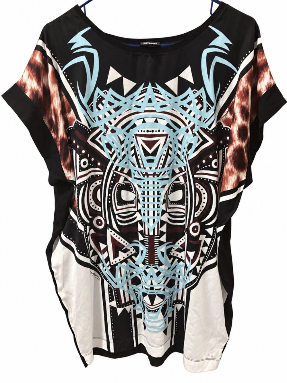 Just Cavalli Abstract Print Oversized Tunic Top XXL